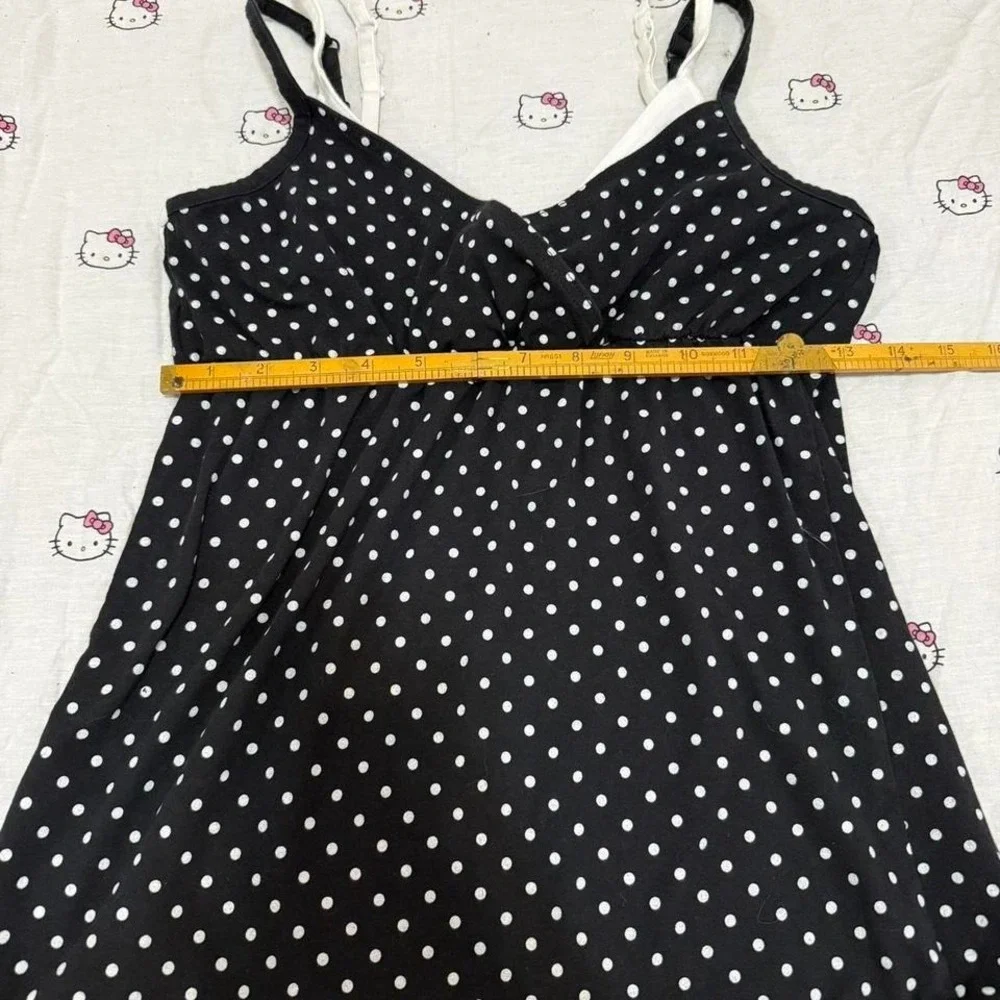Y2K style Black and white polka dot pajama‎ set